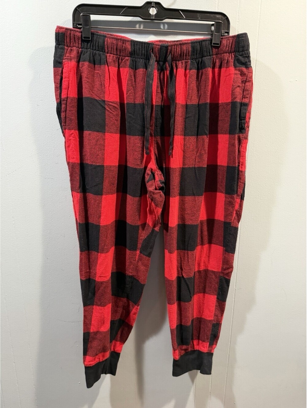 Unisex Old Navy Pajama Pant Size Large Red & Black Plaid